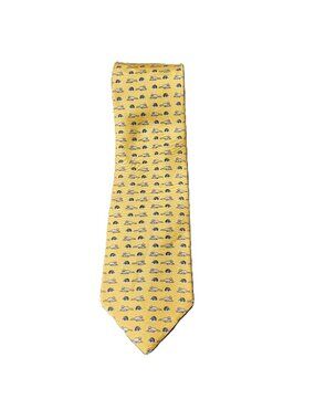 Y2K Brooks Brothers Makers Silk Tie Seals Print Foulard Preppy Novelty Academia